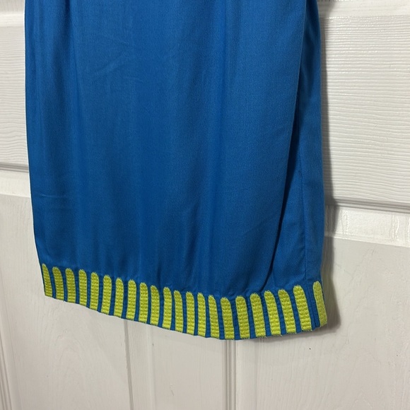 Mara Hoffman mini strapless dress geometric embroidered neon 80s size 2 lined - Picture 4 of 11